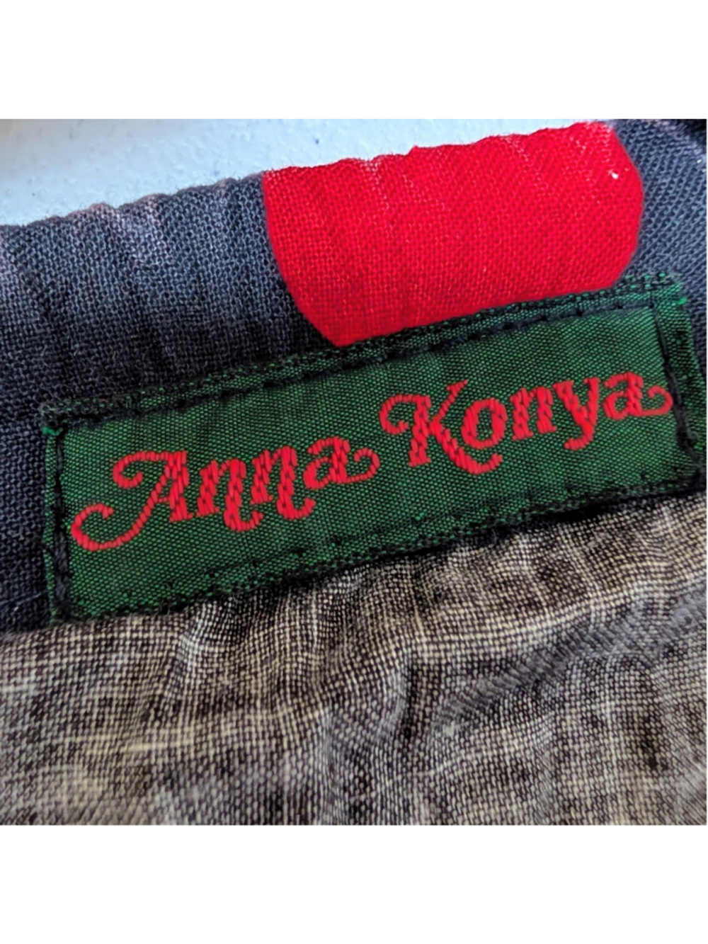 Vintage Anna Konya Patchwork Tiered Maxi Skirt One Size Dark Boho Festival 90s - Picture 3 of 14